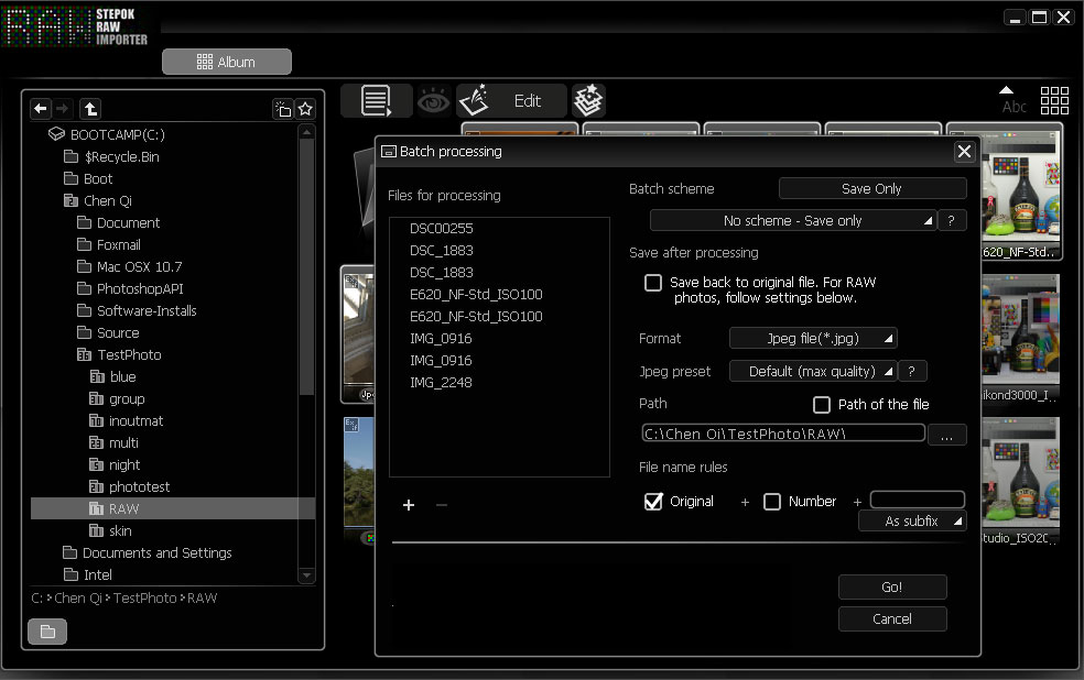 Stepok RAW Importer Screenshot